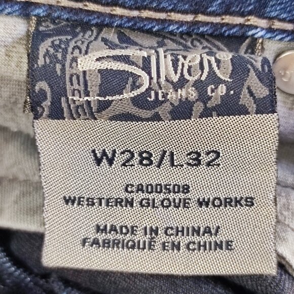 Silver Jeans Suki low-rise flare denim blue women's size W28 / L32 - Picture 7 of 14